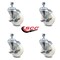 Service Caster 4 Inch Nylon Wheel Swivel 12mm Threaded Stem Caster Set with Brake SCC SCC-TS20S414-NYS-TLB-M1215-4 - alternate 4